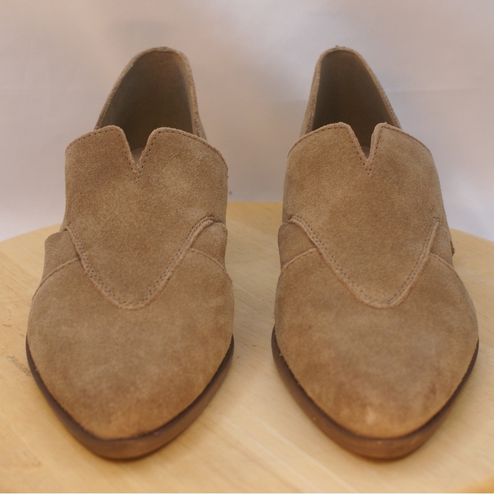 Lucky Brand Minnsy2 Tan Brown Suede Leather Cutout d'Orsay Booties Womens 8.5M - Picture 4 of 11